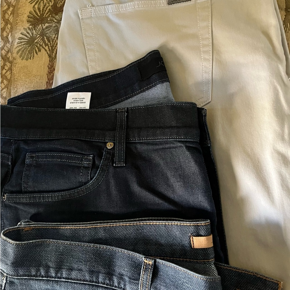 Black Denim Jeans with Classic Fit and Dark Wash $28 each